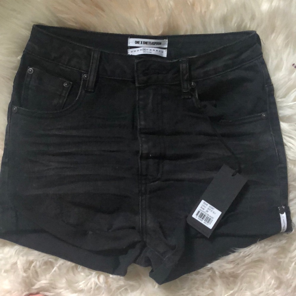 NWT One Teaspoon Denim Shorts - Black
